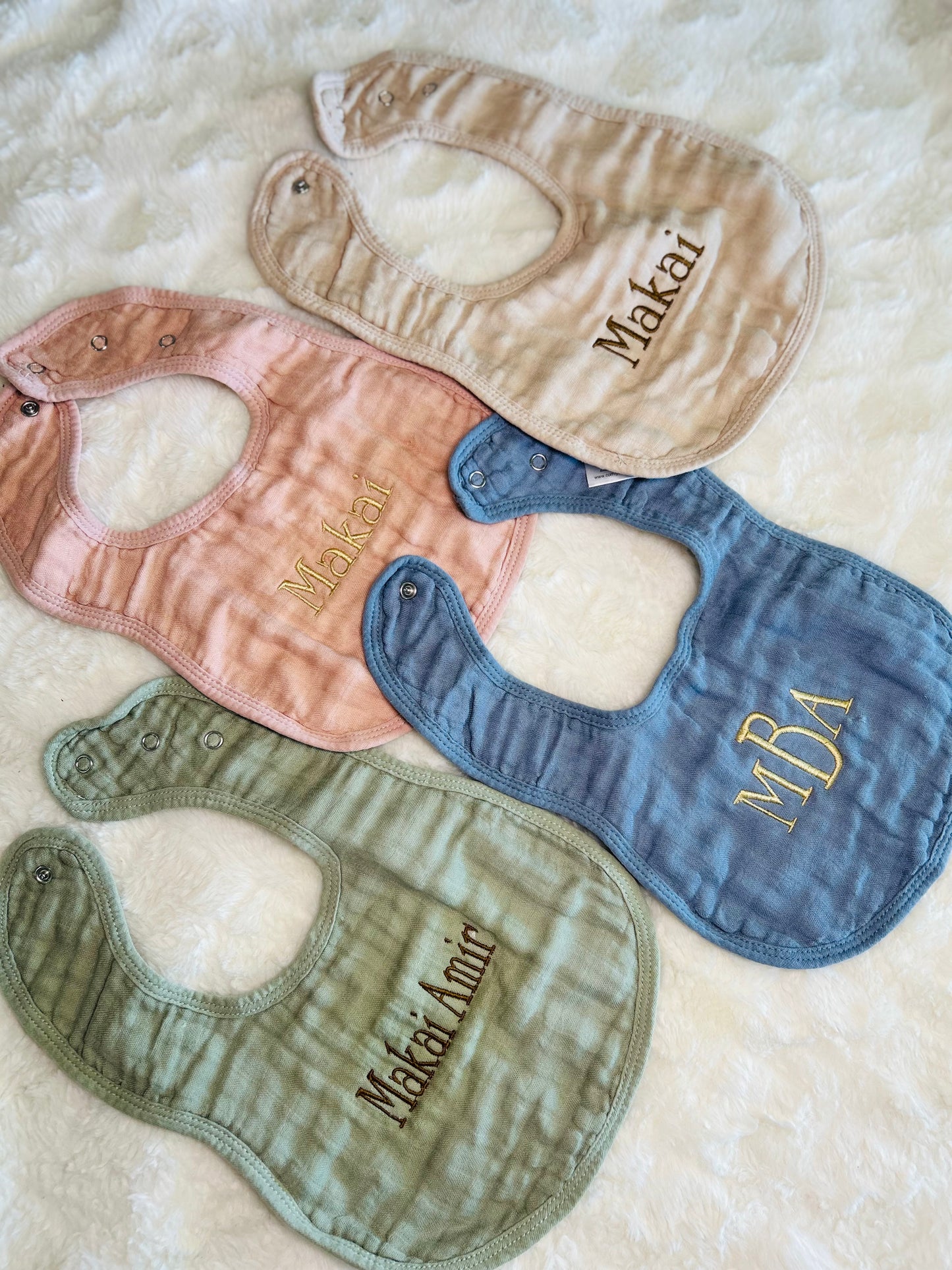 Custom Embroidered Baby Bibs