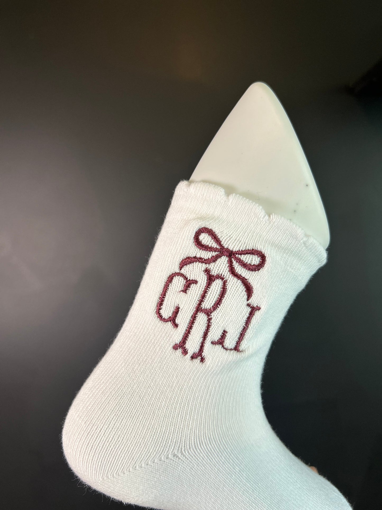 Monogrammed Embroidered Socks
