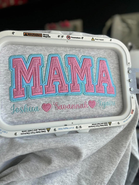 Mama Embroidered Monogram Sweatshirt