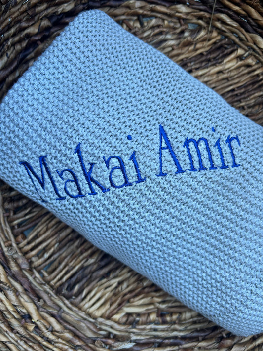 Lovely Custom Embroidered Baby Blanket