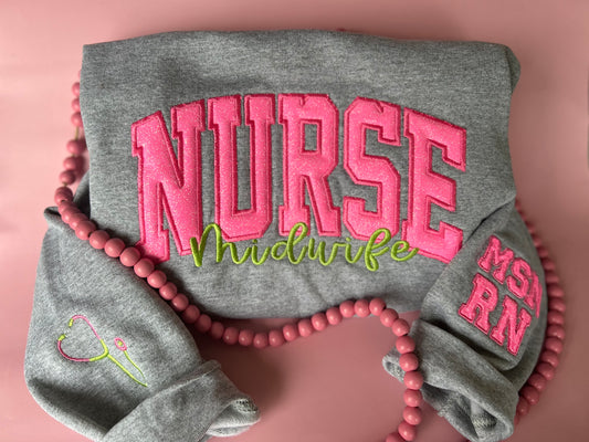 Nurse Appliqué Sweatshirt